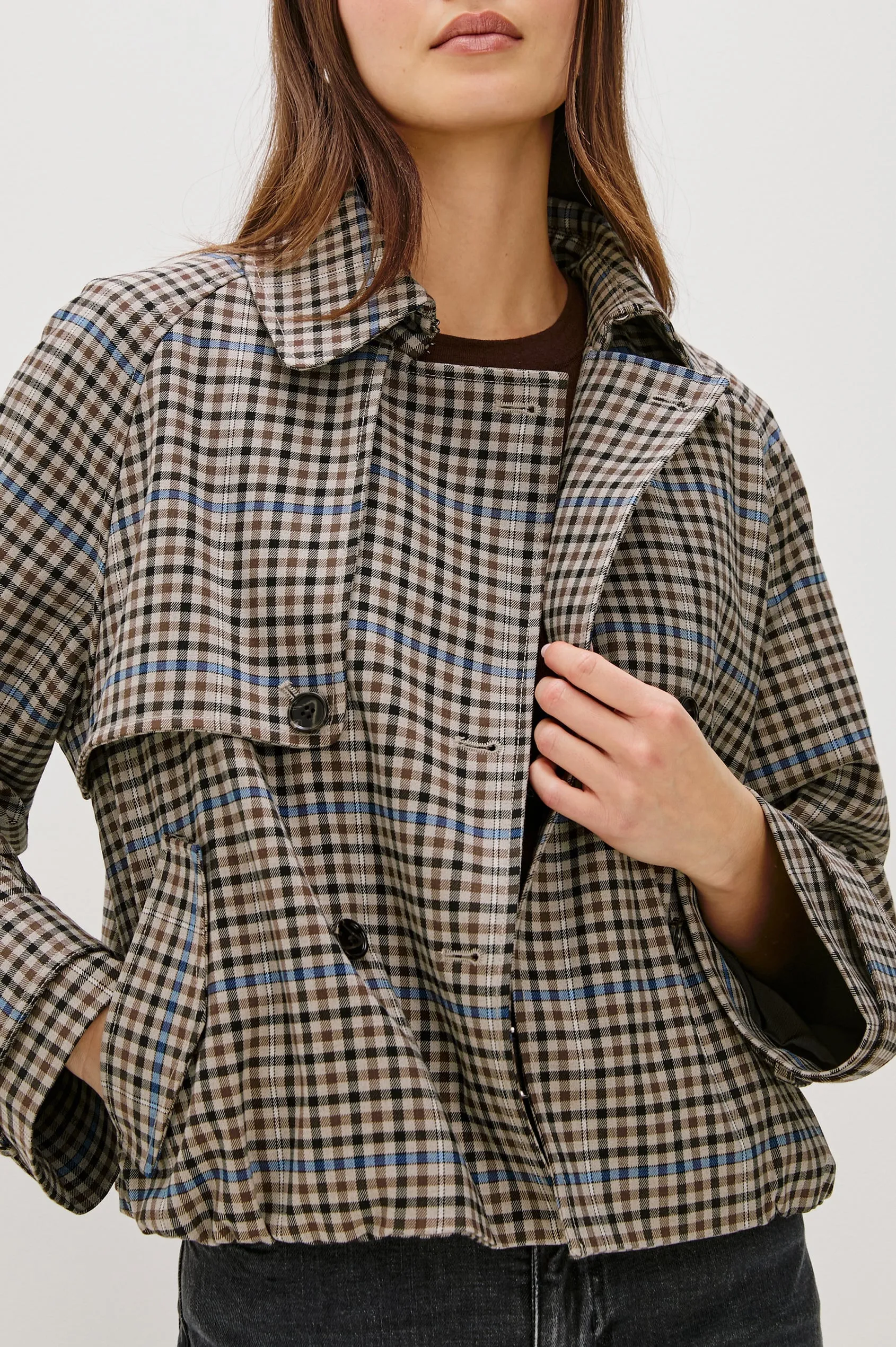 Regular Fit nurses Jett Jacket Mocha Check
