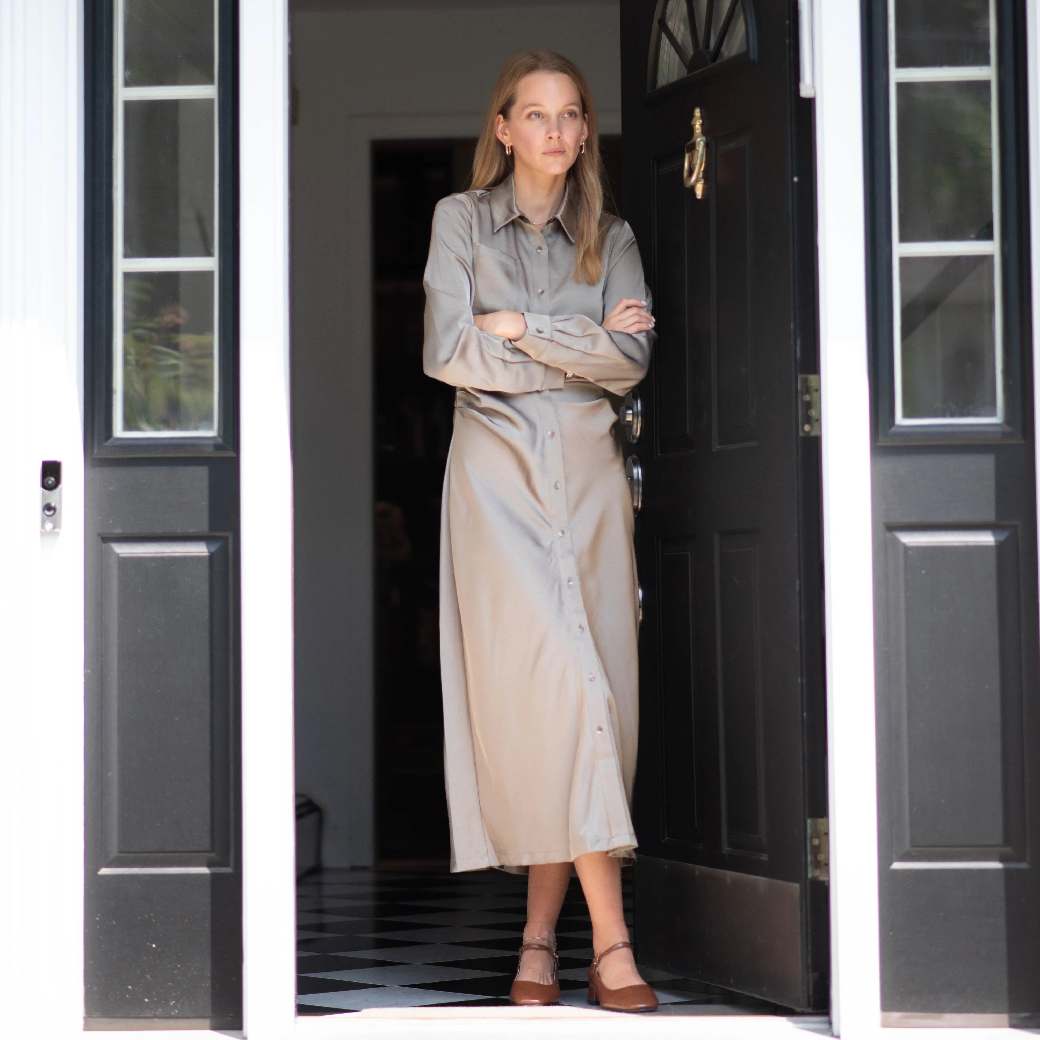 Jolie satin dress [Final Sale] Luxe Appeal All-day Comfort