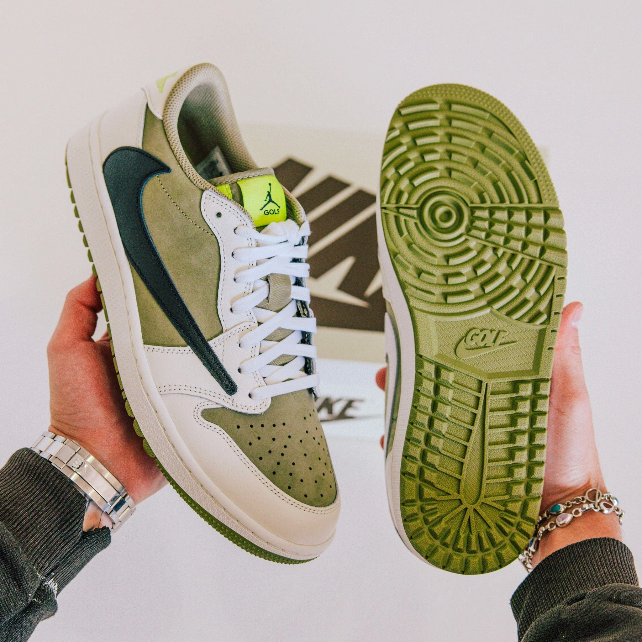 Jordan 1 Retro Low Golf Travis Scott Neutral Olive