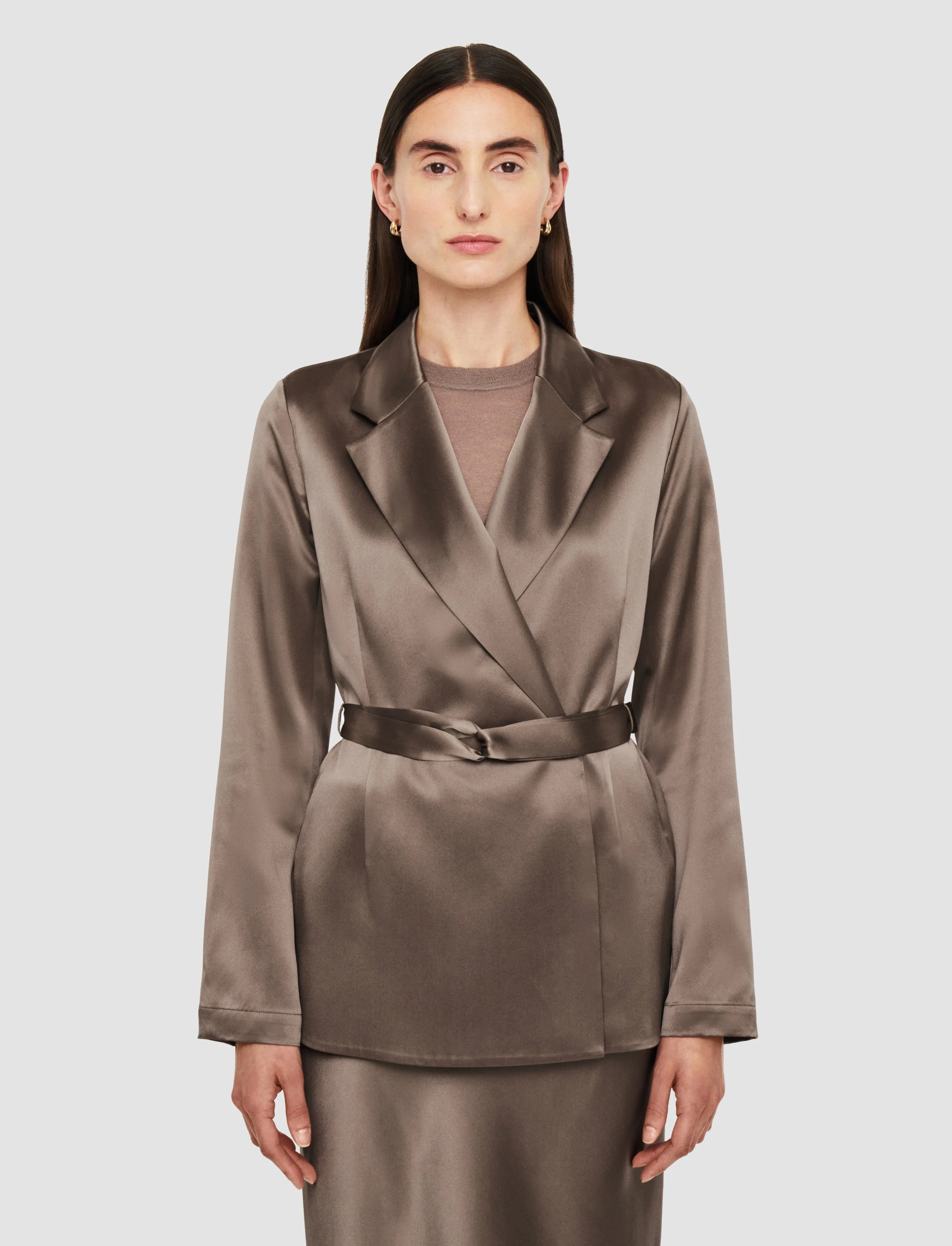 Office Comfort Corduroy Joubert Silk Satin Jacket