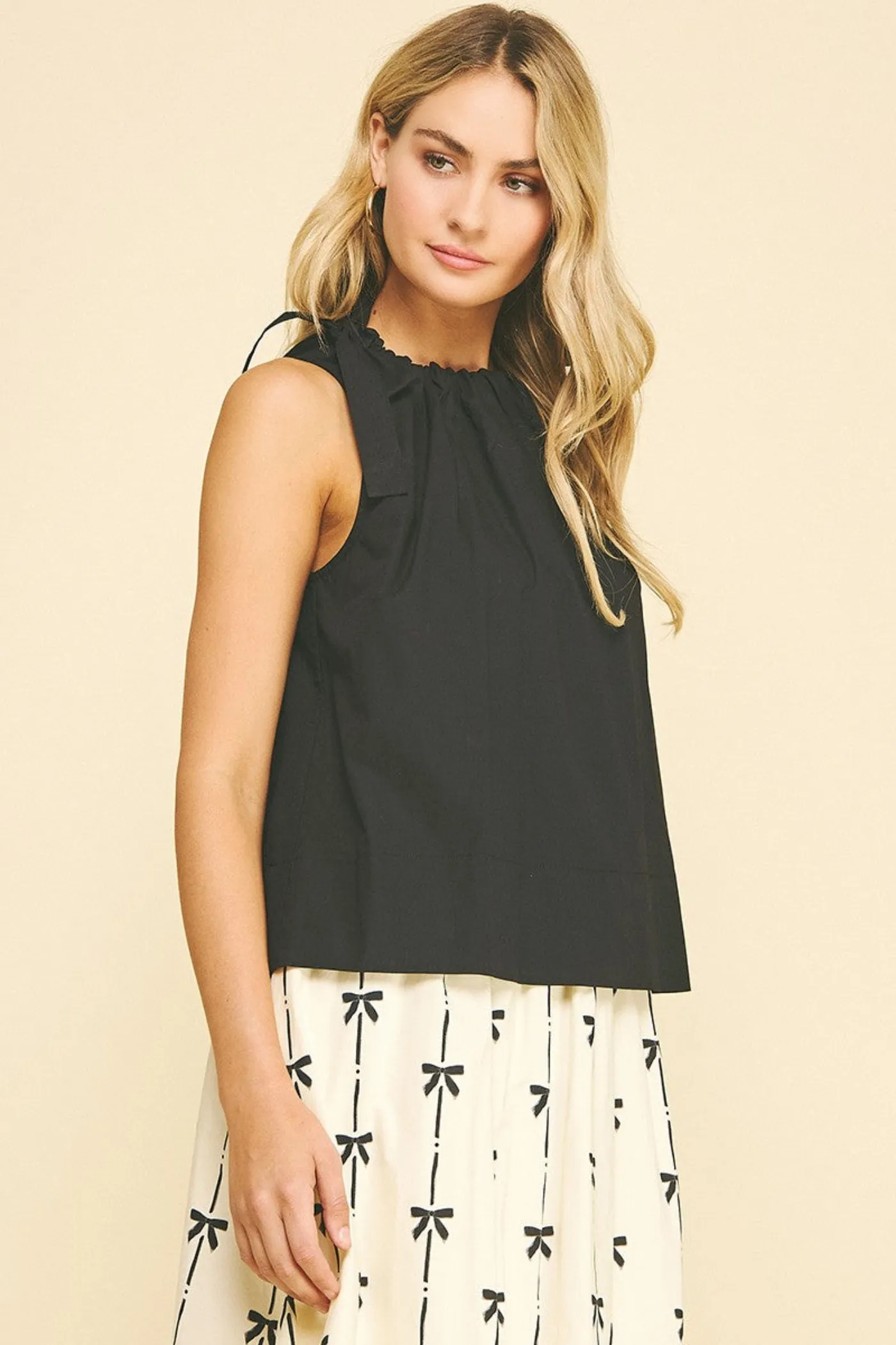 Ultrasoft Inner Lining JULIE TIE DETAILED SLEEVE BLOUSE TOP