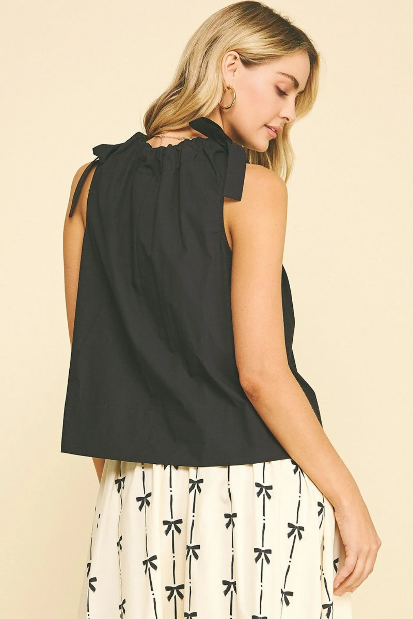 Basic Sweatshirt JULIE TIE DETAILED SLEEVE BLOUSE TOP