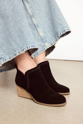 Kaia Ankle Boot - Black Suede