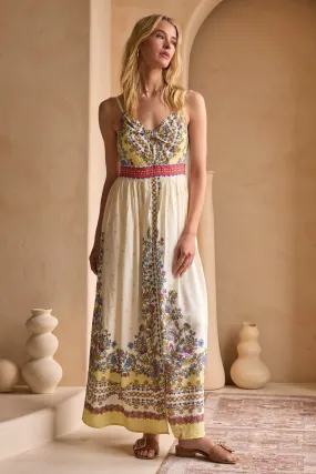 Sustainable-Lining KEILA BORDER PRINT CAMI DRESS