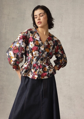 Quick Release Fasteners Hypoallergenic Inner Layer Kiki Blouse in Vivid Viola