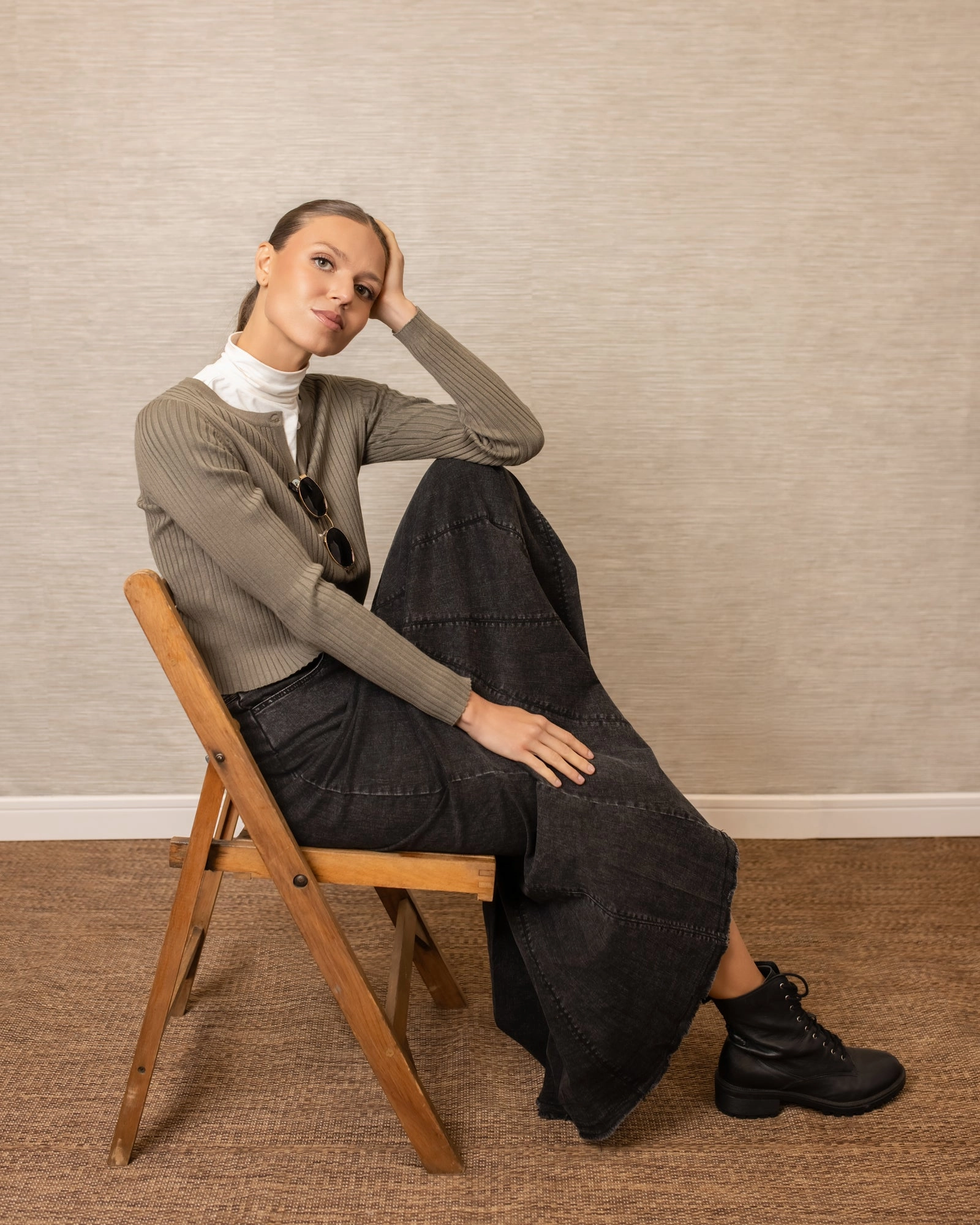 Knit Cardigan | Green HighStrength Threadwork