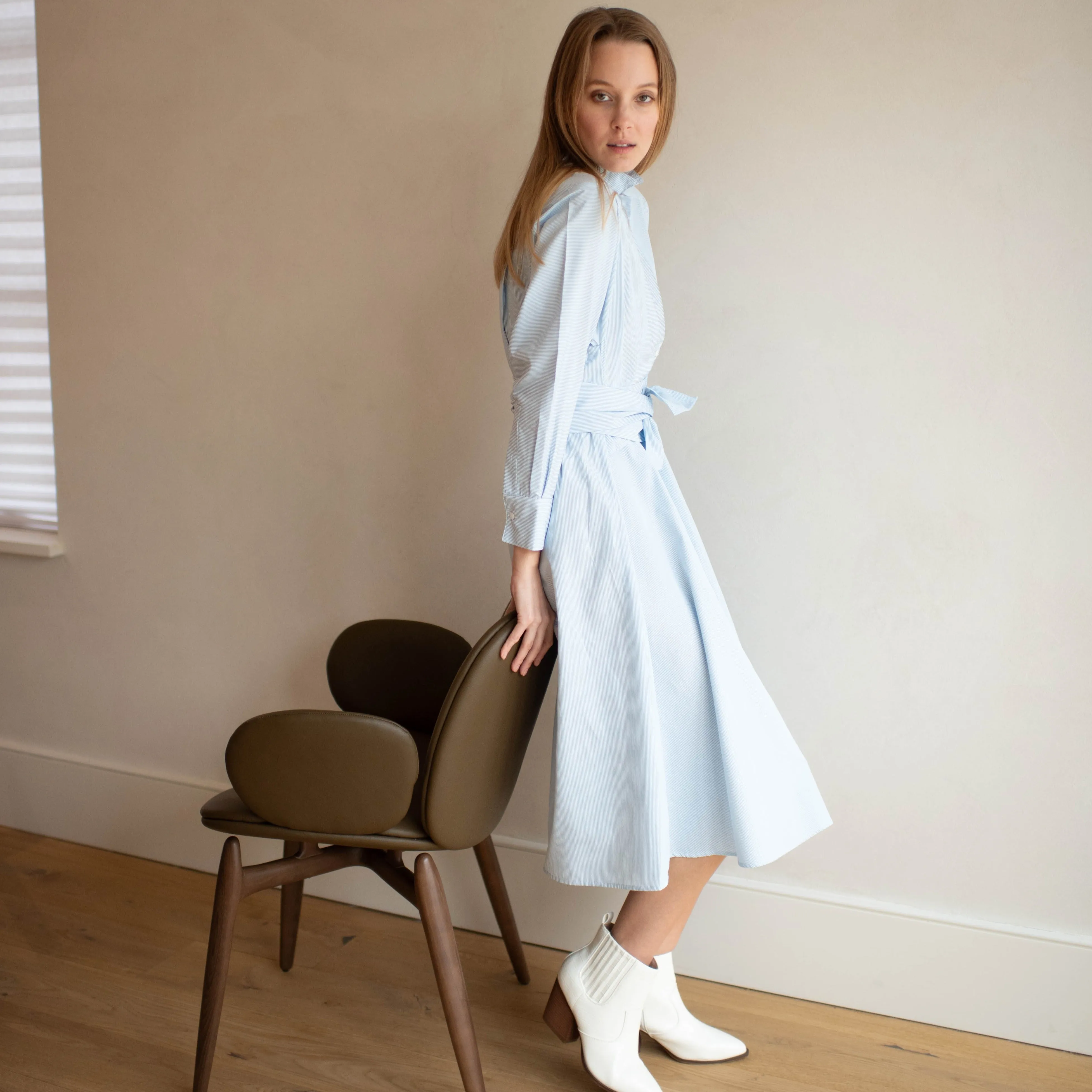 Urban Drape La Ville Dress| Soft Blue [Final Sale]