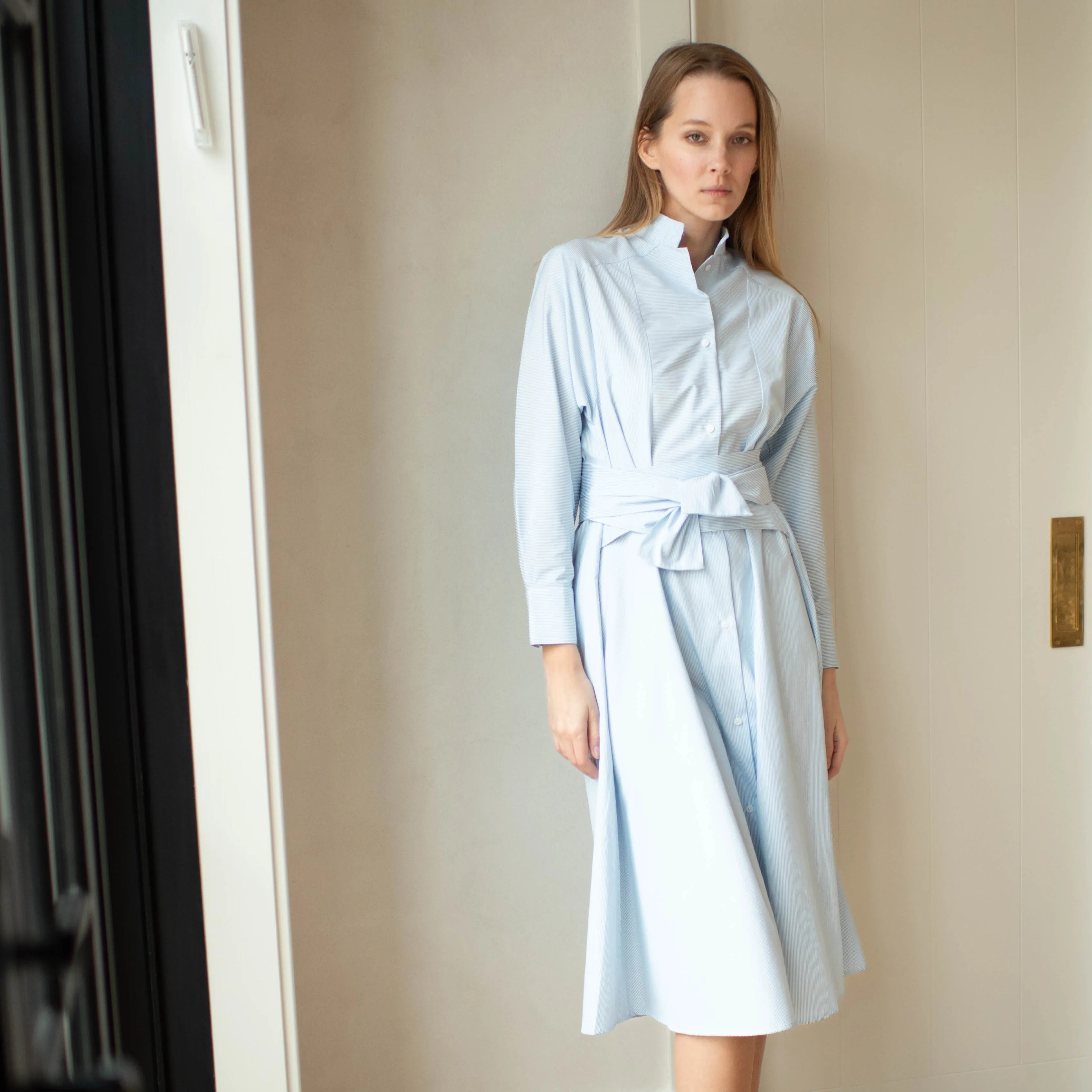 Flattering Lines La Ville Dress| Soft Blue [Final Sale]