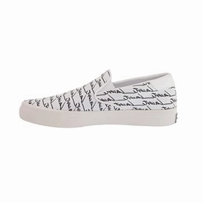 LACOSTE 7-43CMA0050147 JUMP SERVE SLIP MN'S (Medium) White/Black Canvas Lifestyle Shoes