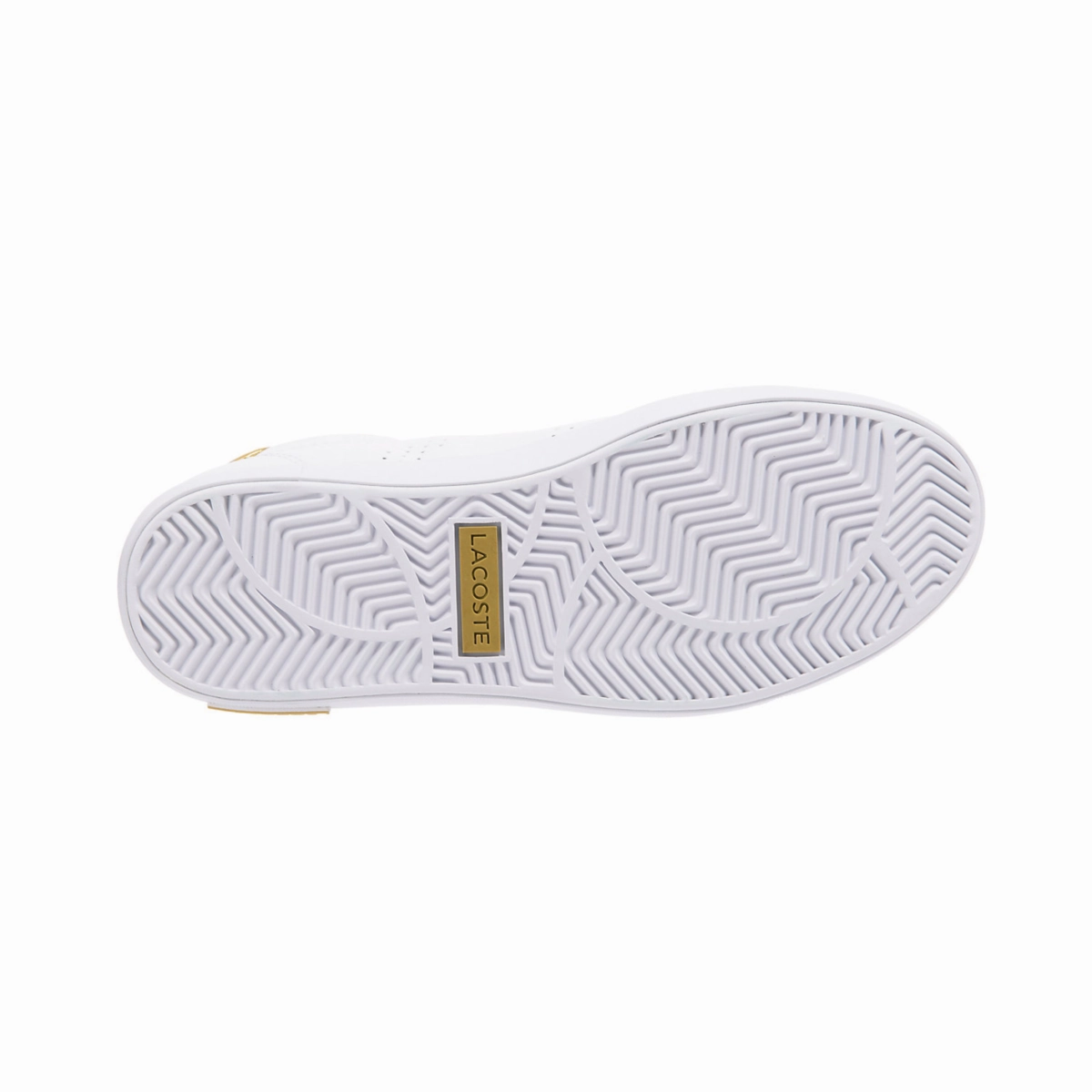 LACOSTE 7-45SFA0034216 POWERCOURT 2.0 WMN'S (Medium) White/Gold Leather & Synthetic Lifestyle Shoes