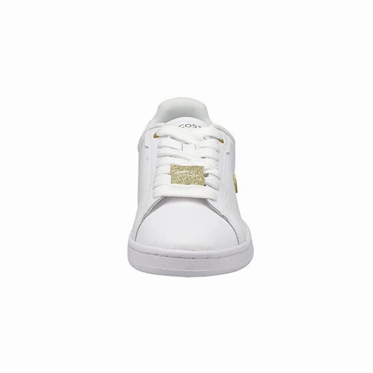 LACOSTE 7-45SFA0055216 CARNABY PRO 123 WMN'S (Medium) White/Gold Leather & Synthetic Lifestyle Shoes