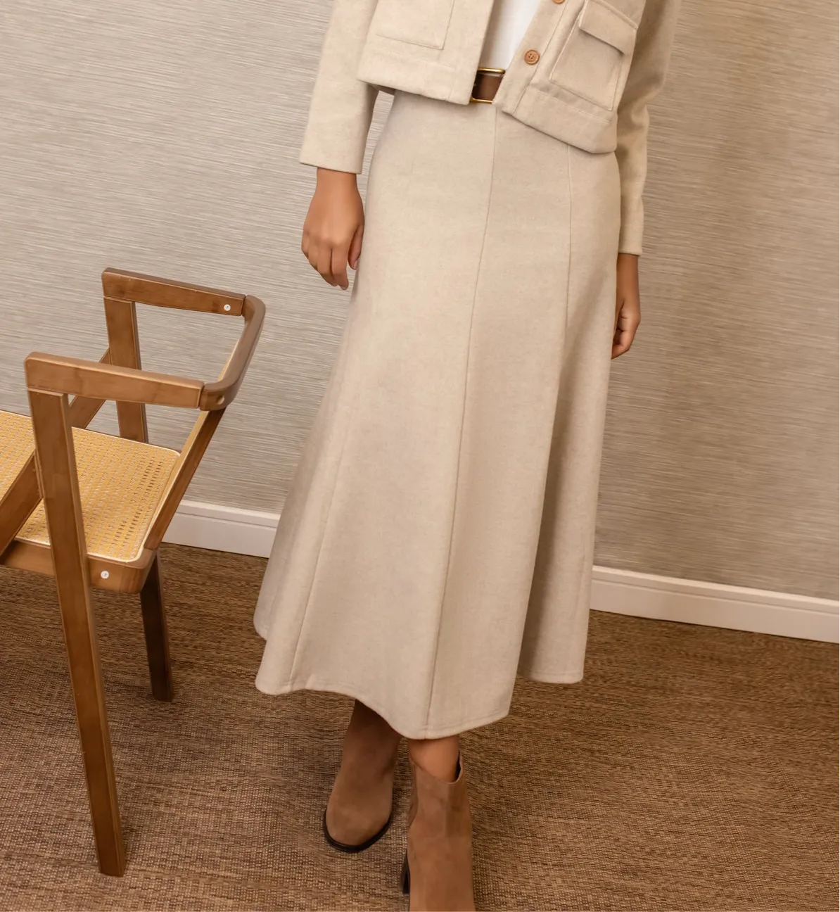 Lainey Panel Maxi | Beige All weather AntiSnagZippers