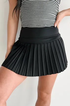 Play Like A Pro High Rise Pleated Tennis Skirt (Black) Easy Style barbecue outfit