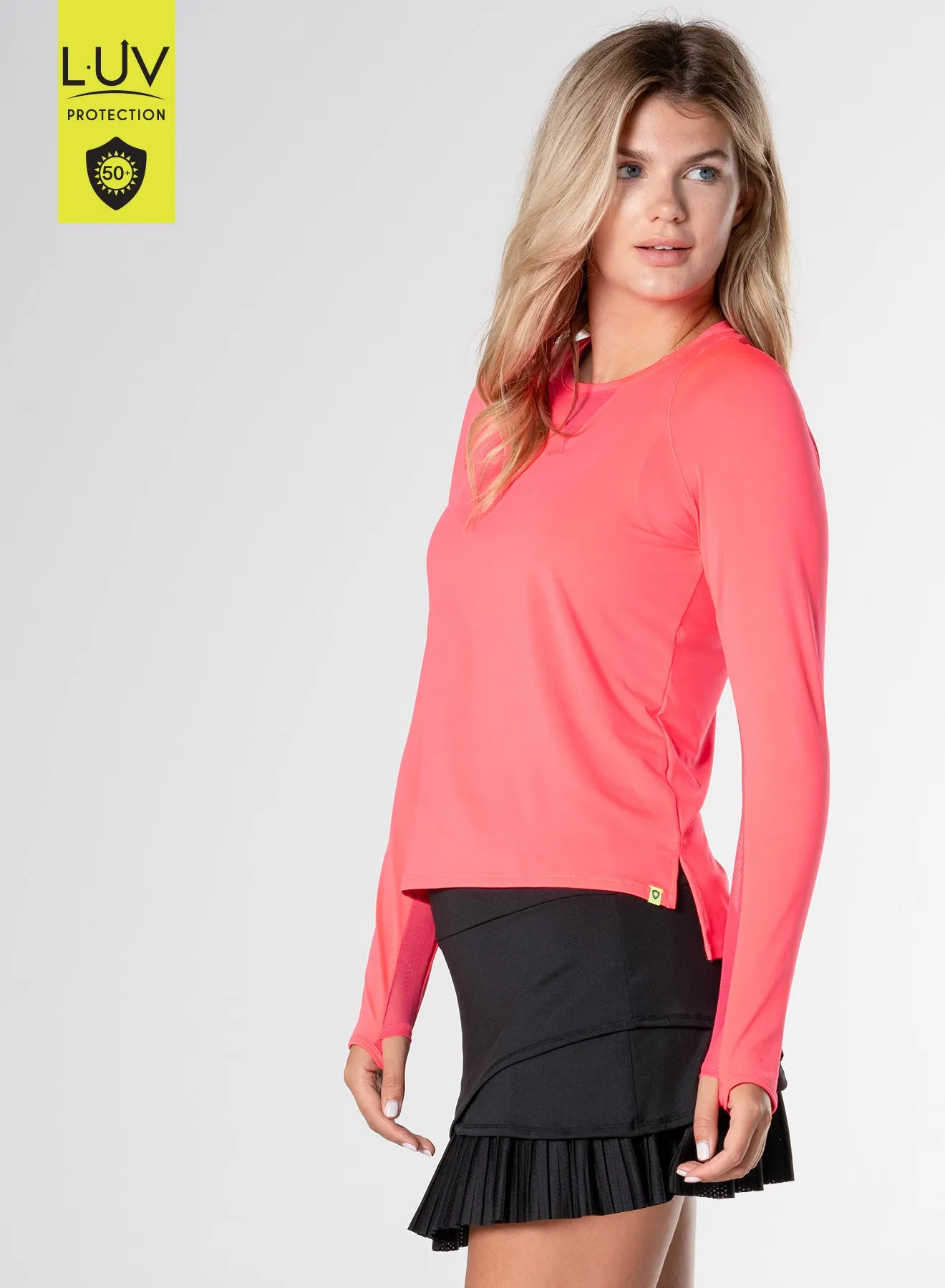 High Low Breezy Long Sleeve SeamlessSidePanels