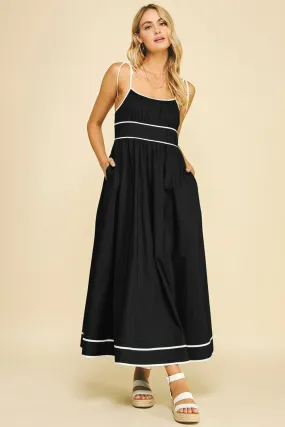 LAURA CONTRAST MAXI DRESS Travel Ready