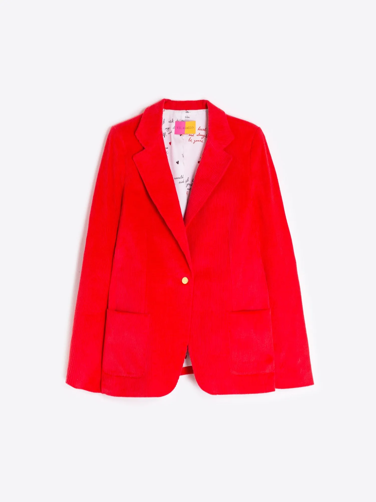 Gadea Corduroy Blazer in Pana Red StaticResistantFabric MoistureManagementSystem