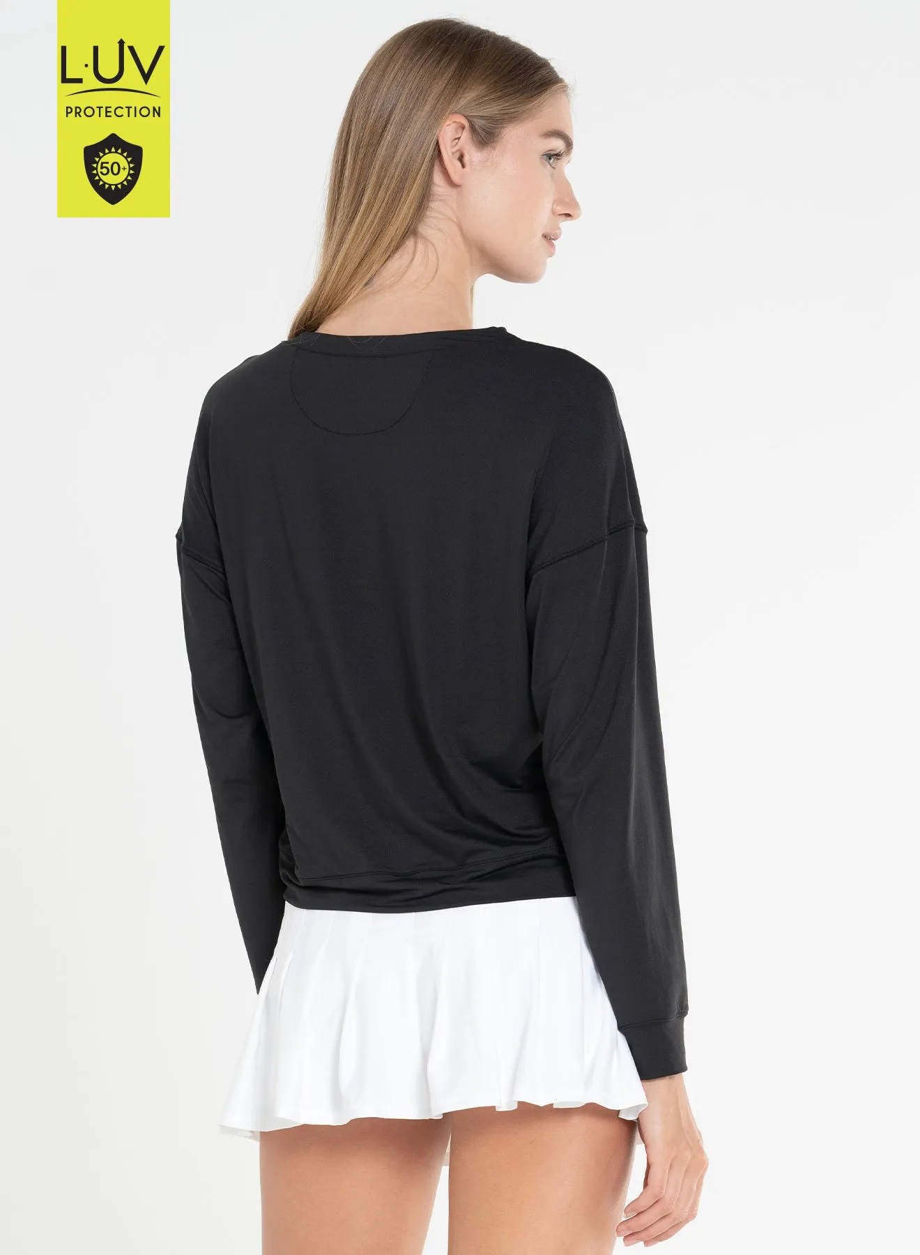 Hype Long Sleeve Stylish Tank ConvertibleCollar