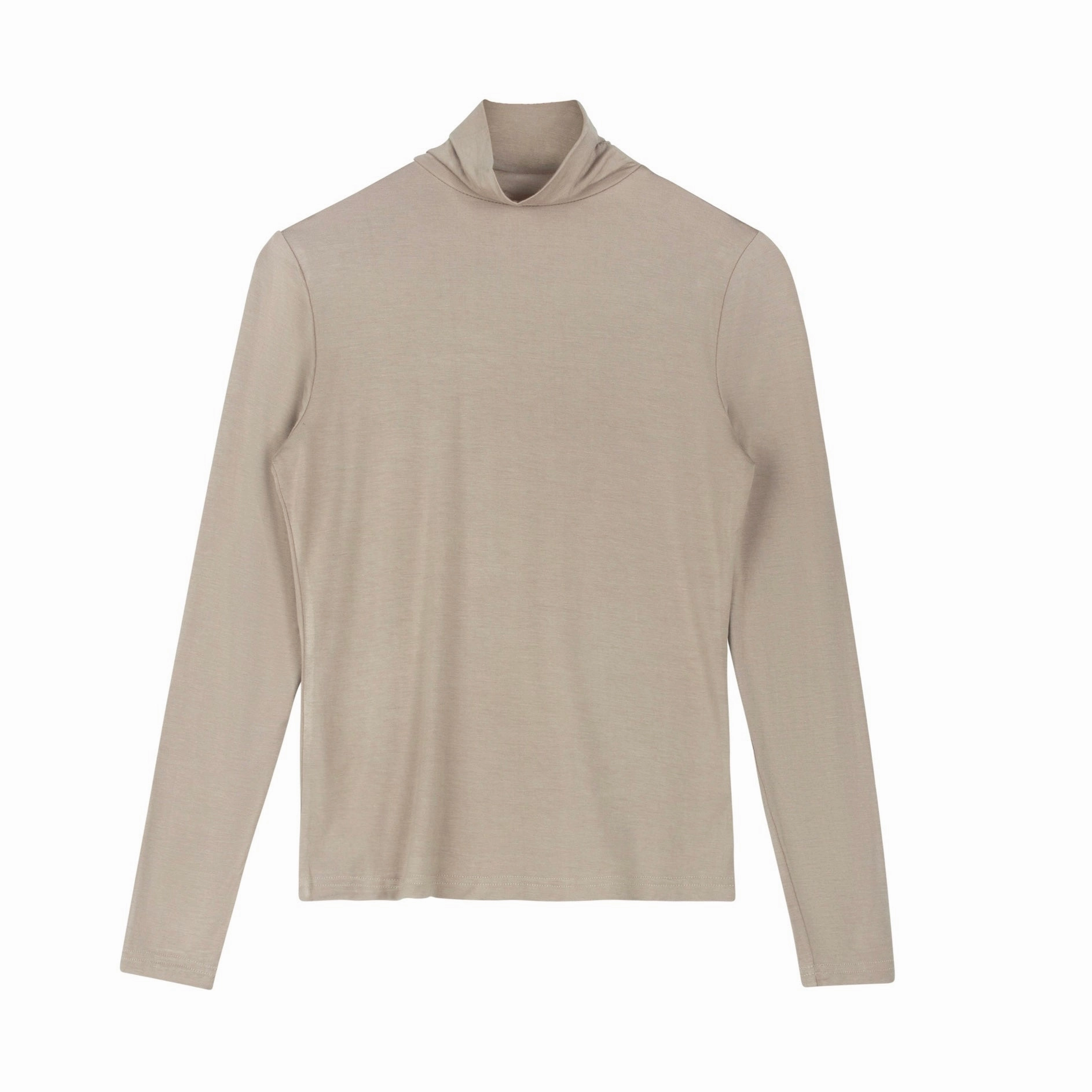 Layering Turtleneck | Taupe Modern Polo HypoallergenicMaterial