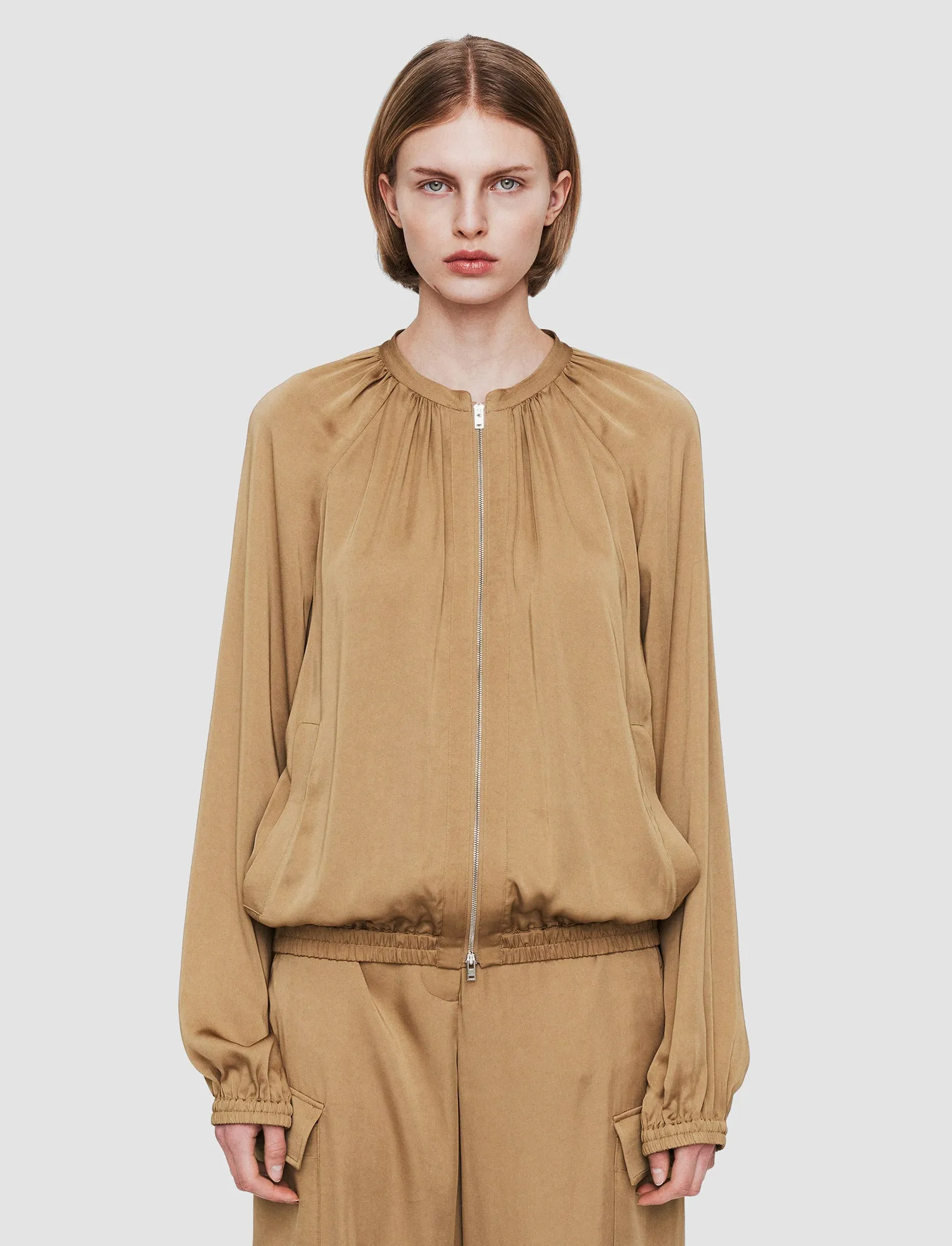 Lightweight Viscose Jeddo Jacket Short-sleeved Trunk