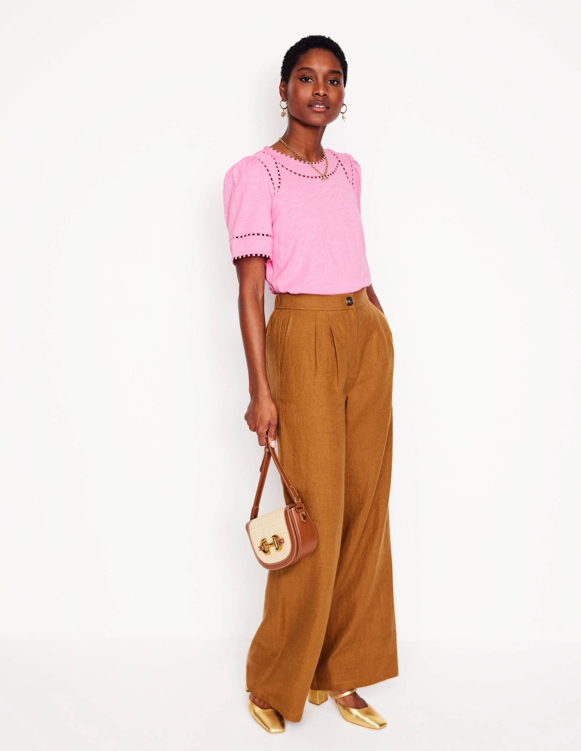 Mila Trim Detail Top-Meadowsweet Pink Hidden Storage Pocket SoftInteriorLining