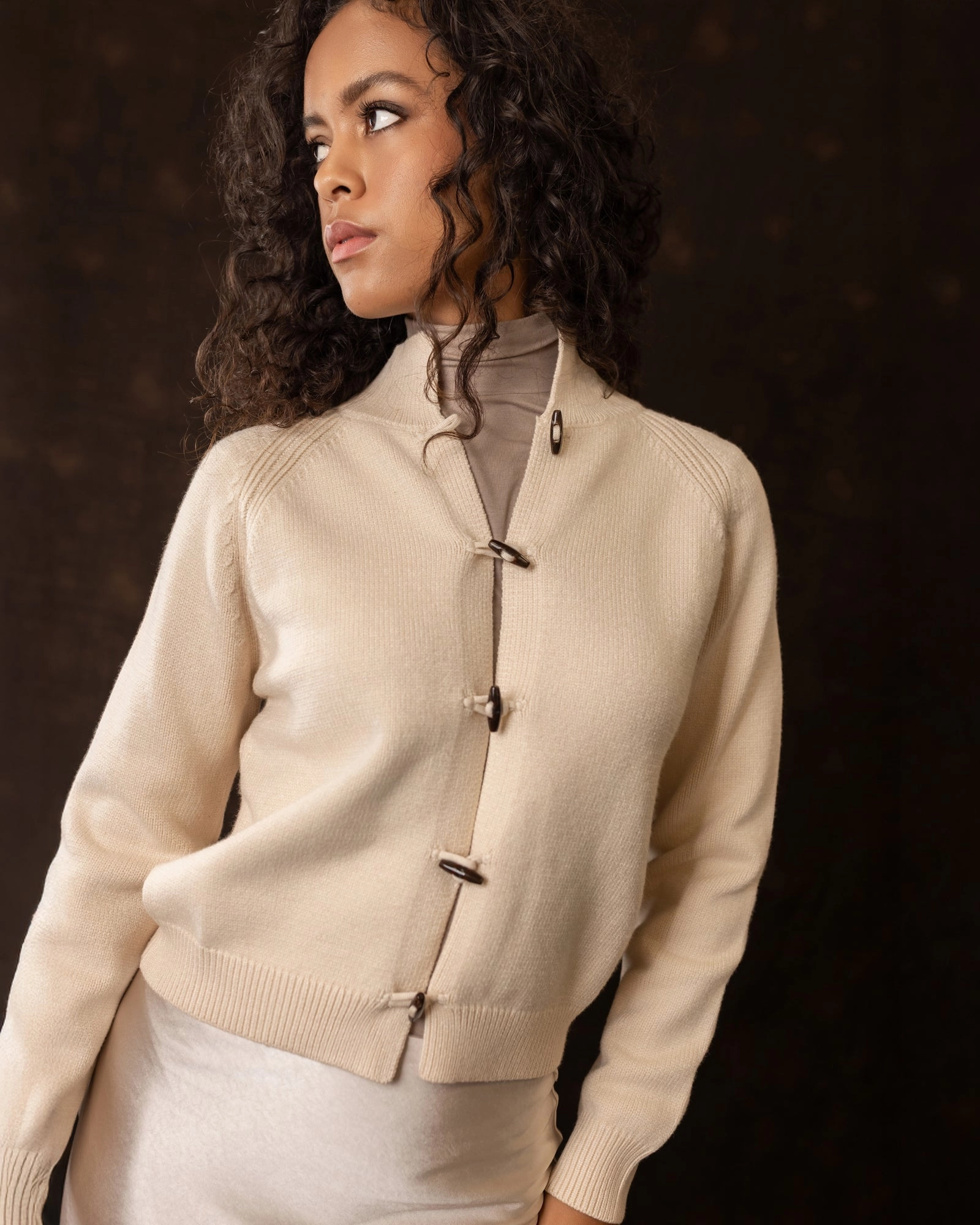 Toggle Sweater | Cream Bonded Seam Technique BoxySilhouette