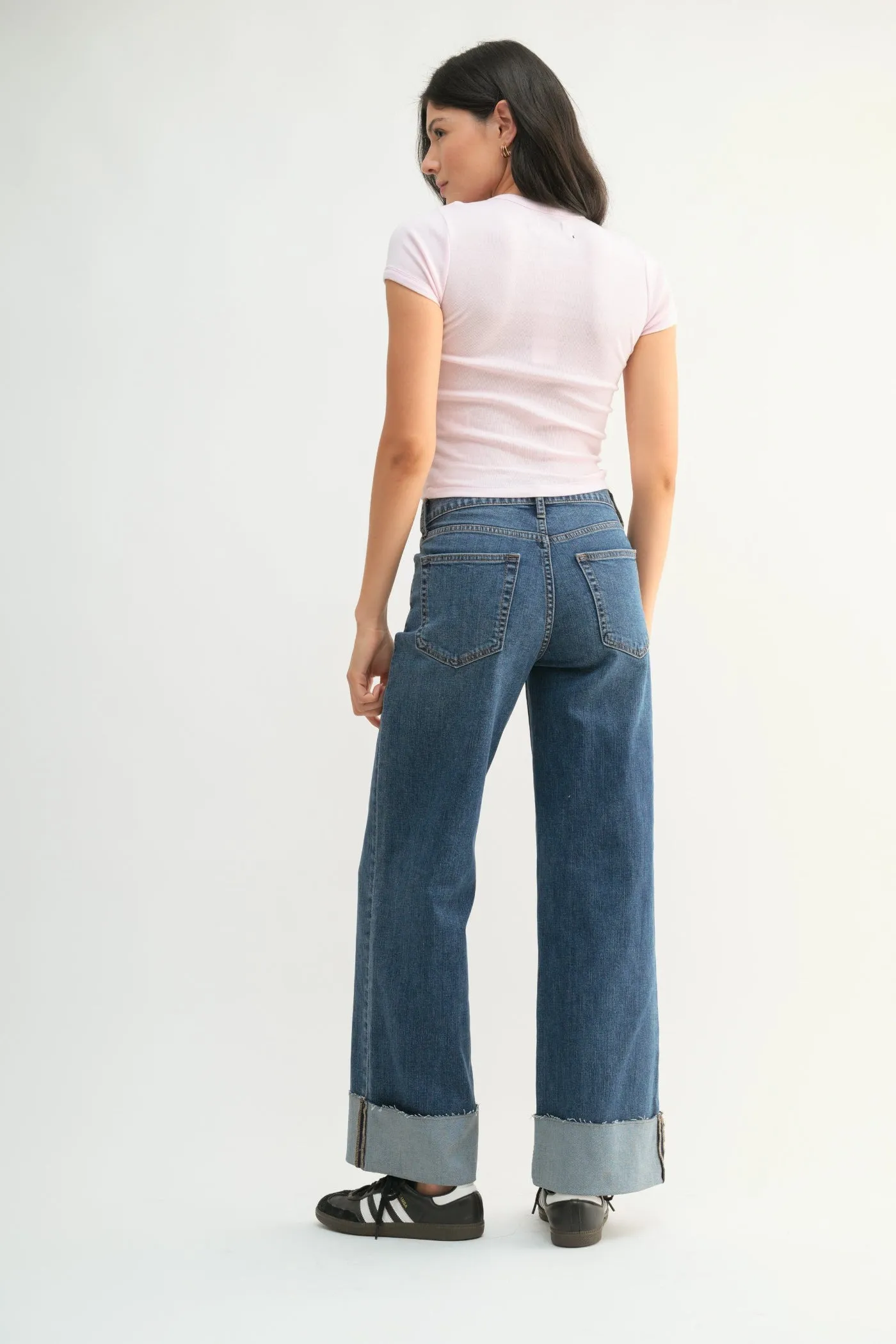 No Fuss Style LILY VINTAGE CUFFED JEANS