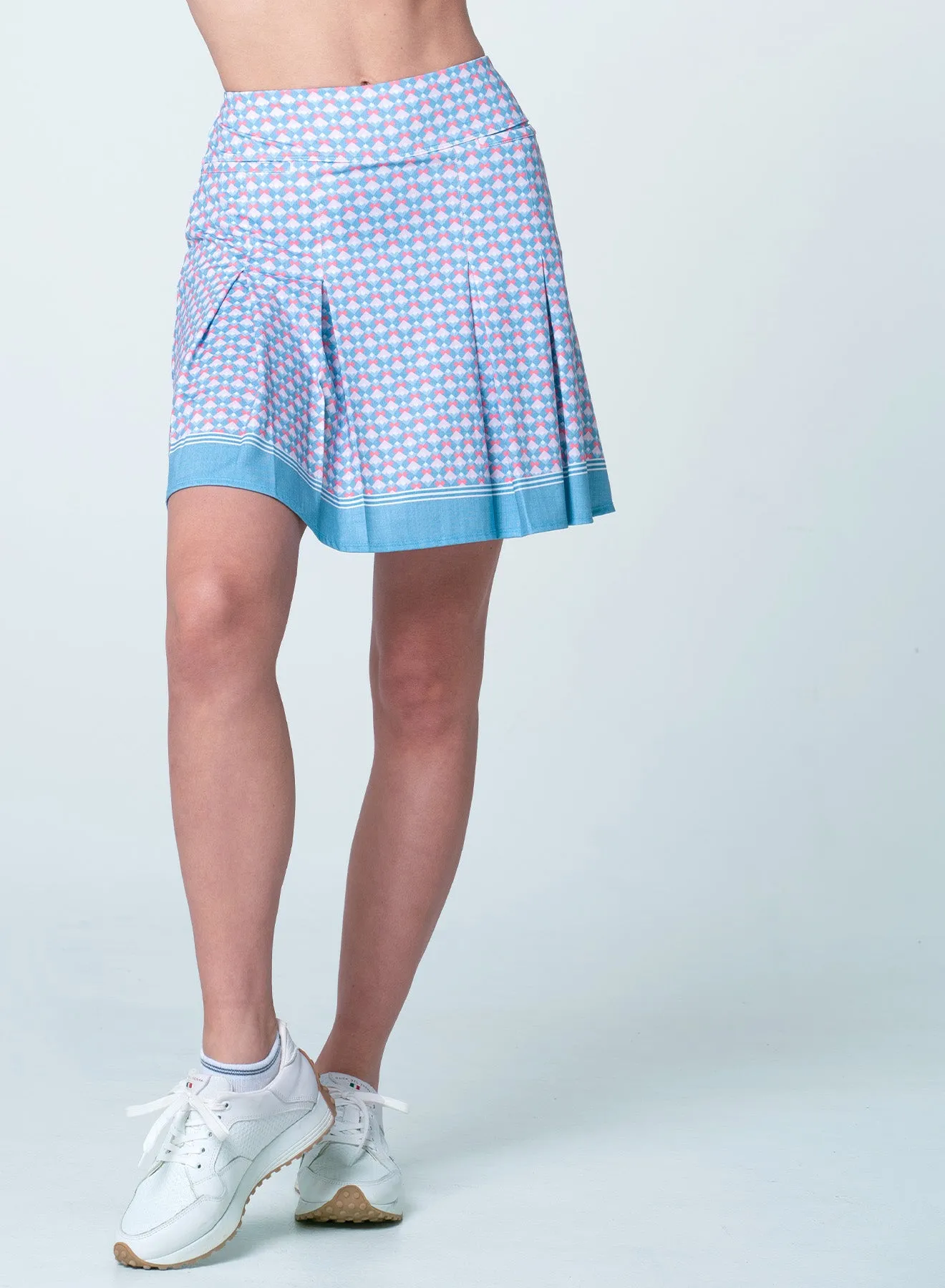 Wide fit Linen Glam Pleat Skort