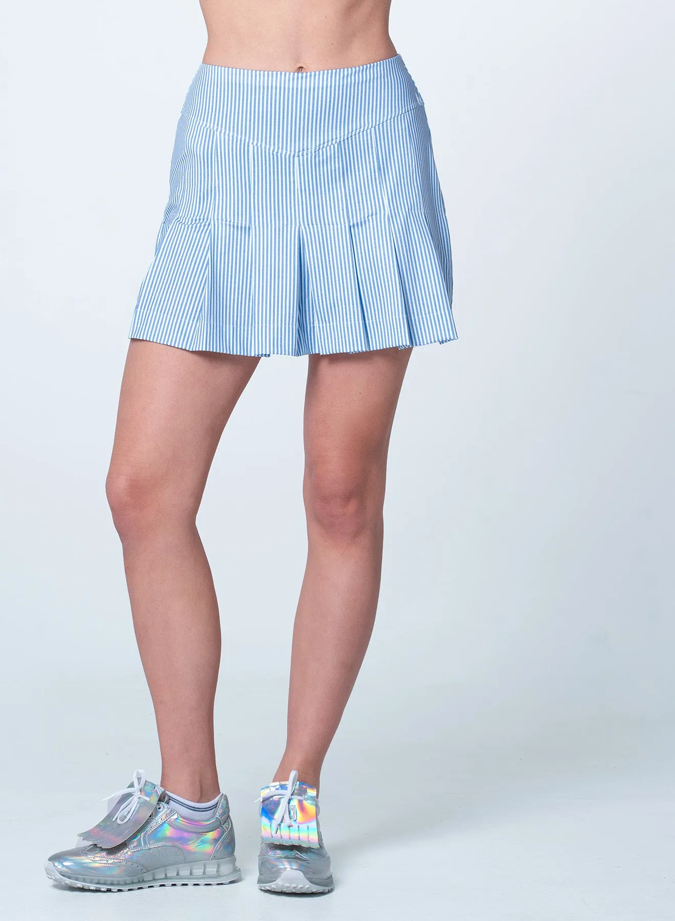 Chic casual Classic Look Linen Stripe Skort