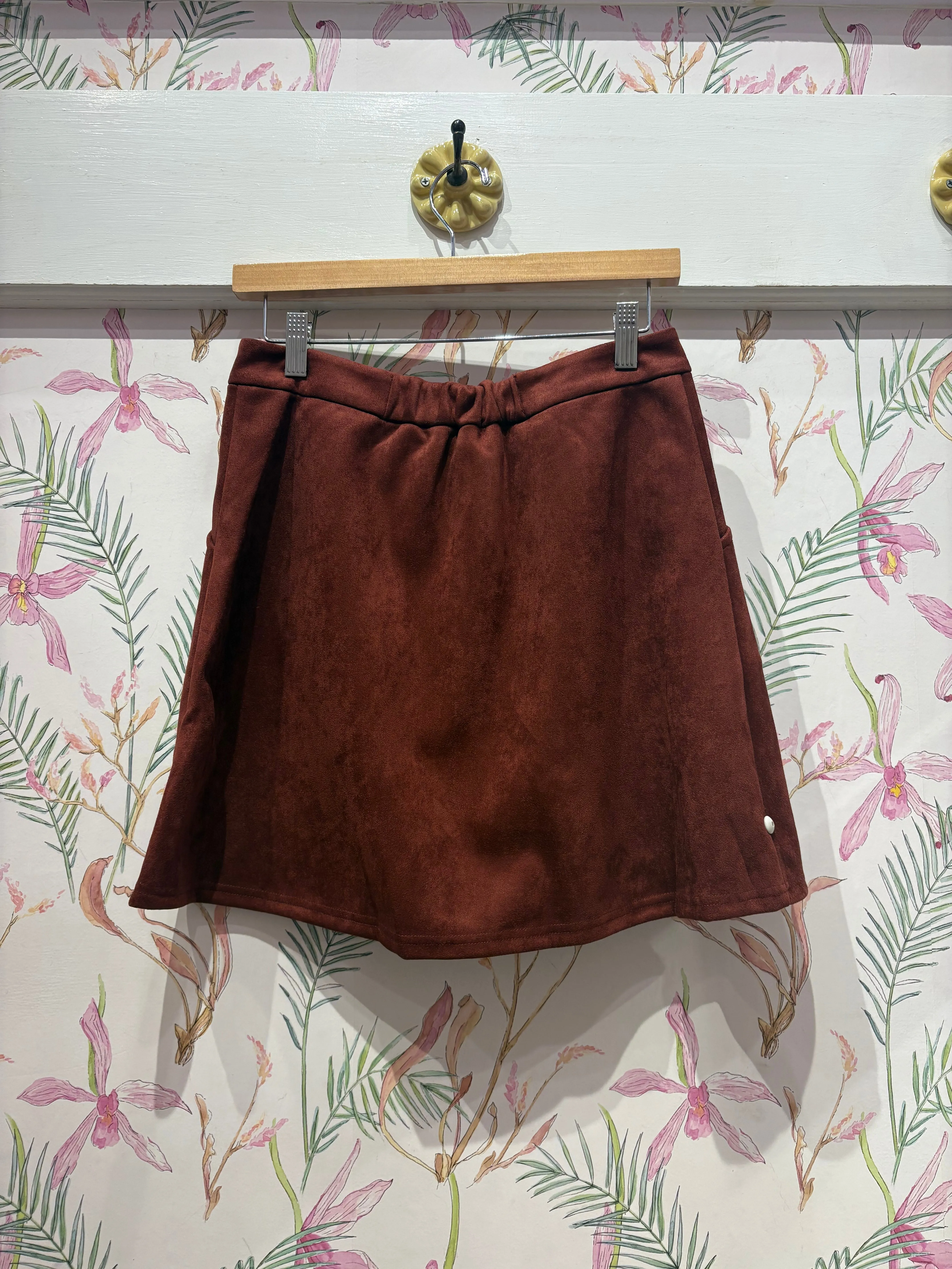 Little Lies Ali Skirt in Wine Thermoregulating Fabric Resort Vacation