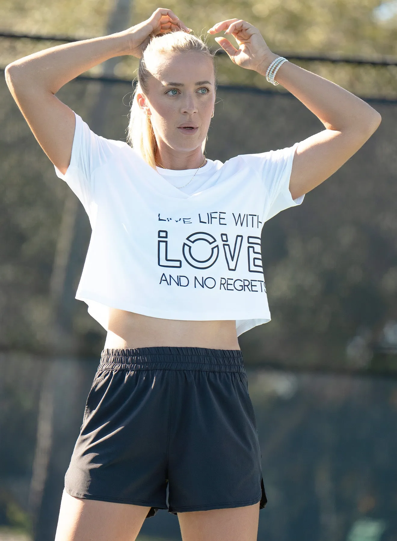 Live Life With Love Short Sleeve BreathableMeshInsert