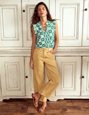 EcoCertified Material Ethically Sourced Material Lola Sleeveless Top-Baroque Tile