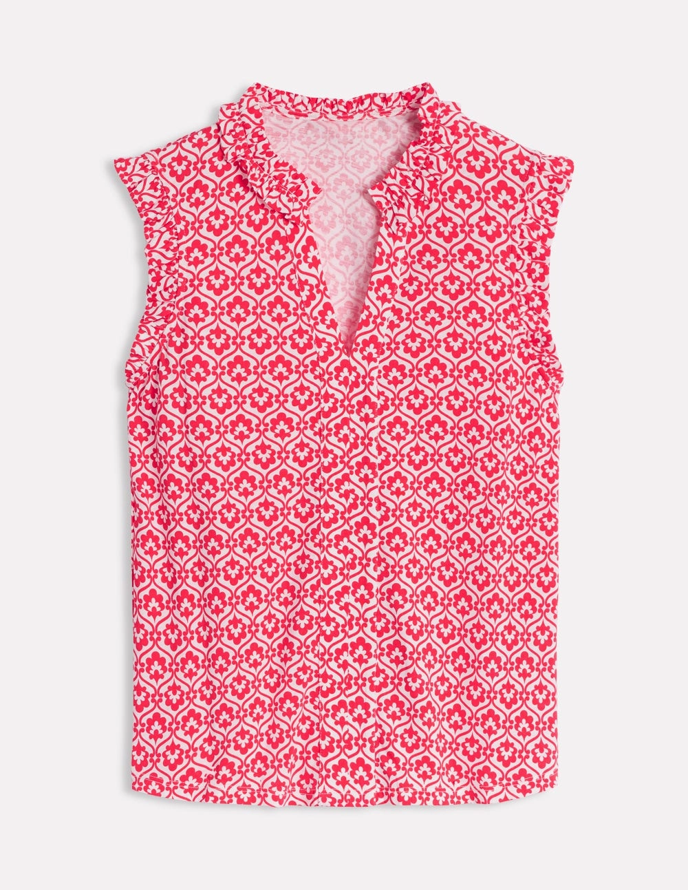 Lola Sleeveless Top-Strawberry Tart, Ivy Trellis SoftTouch