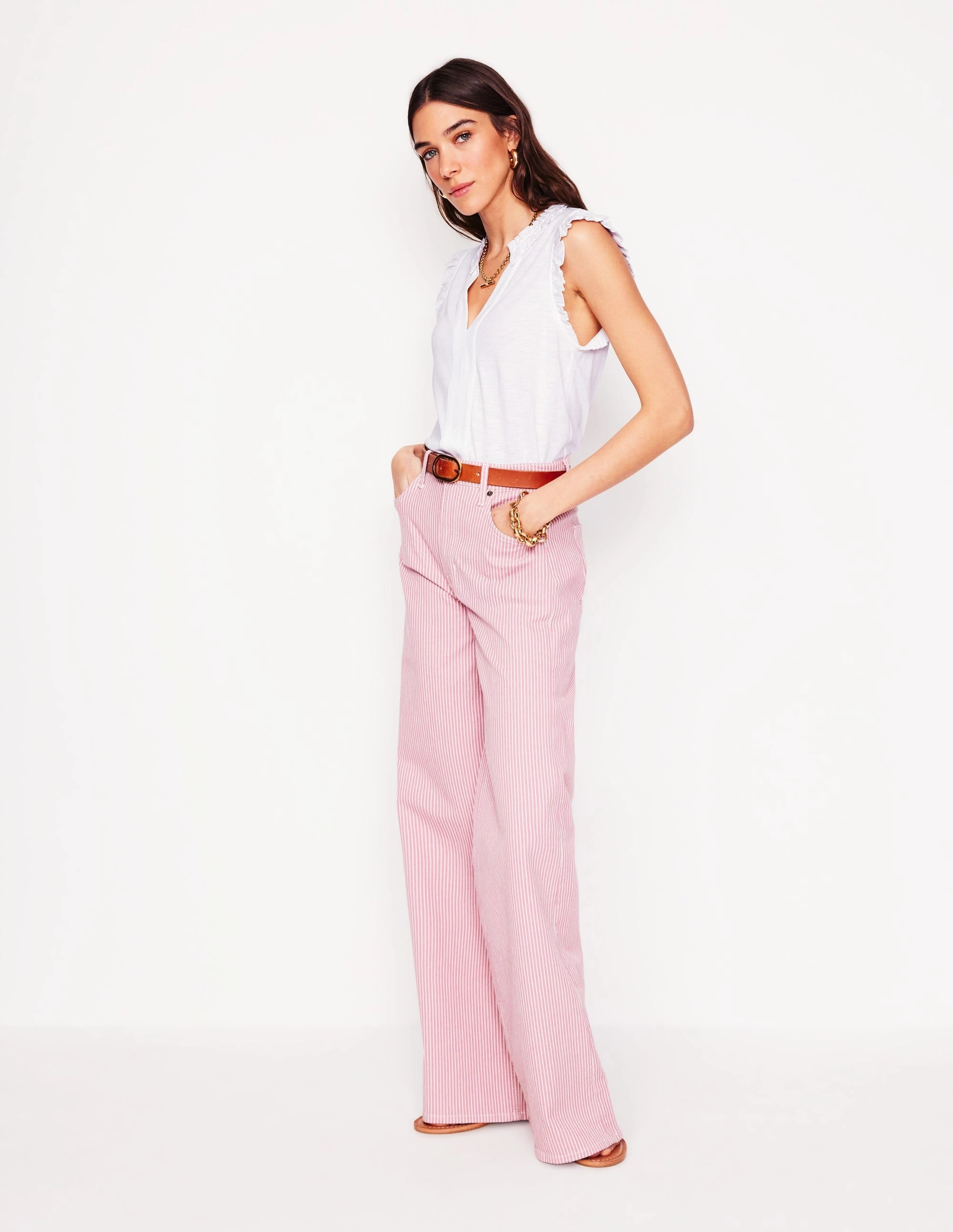 Lola Sleeveless Top-White HeatRegulating