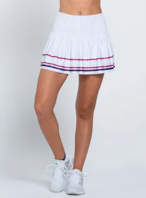 Long Berry Smocked Skirt Perfectly Relaxed relaxed shape