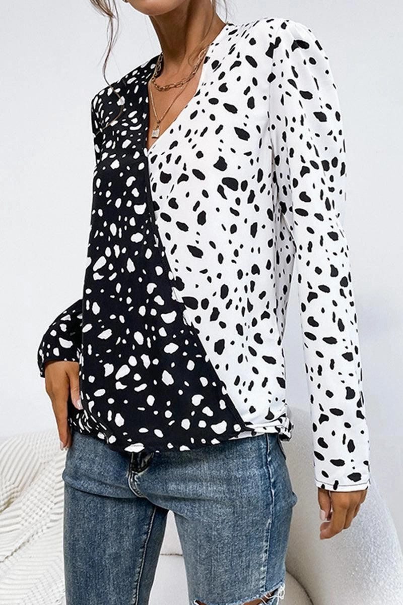 LOOSE LONG SLEEVE BLOUSE Classic Crew Neck