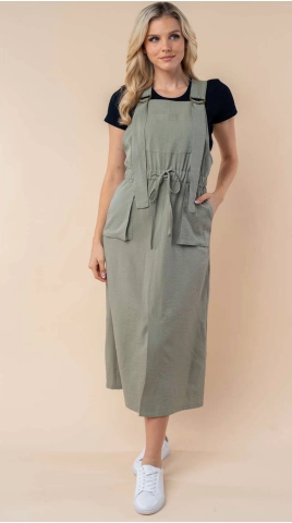 Maysen Overall Dress (Sage) Charming Style