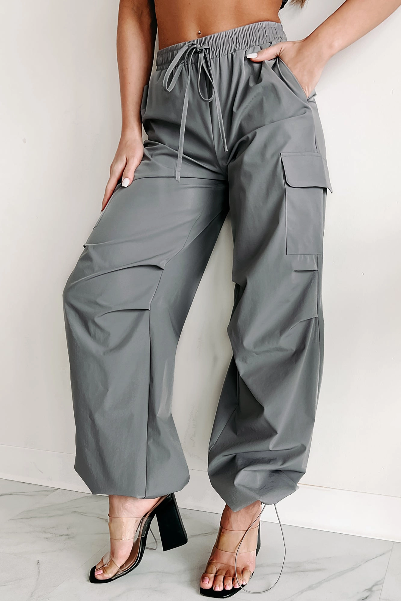 Feeling Connected Cargo Pants (Grey) Abrasion Resistant Surface