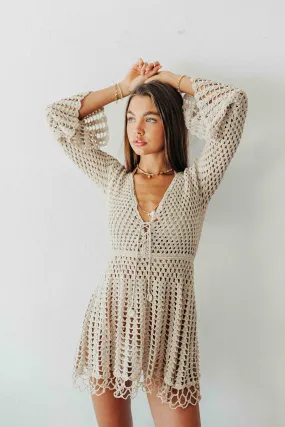 Peach Tone Work Ease This Crochet Dress is Everything