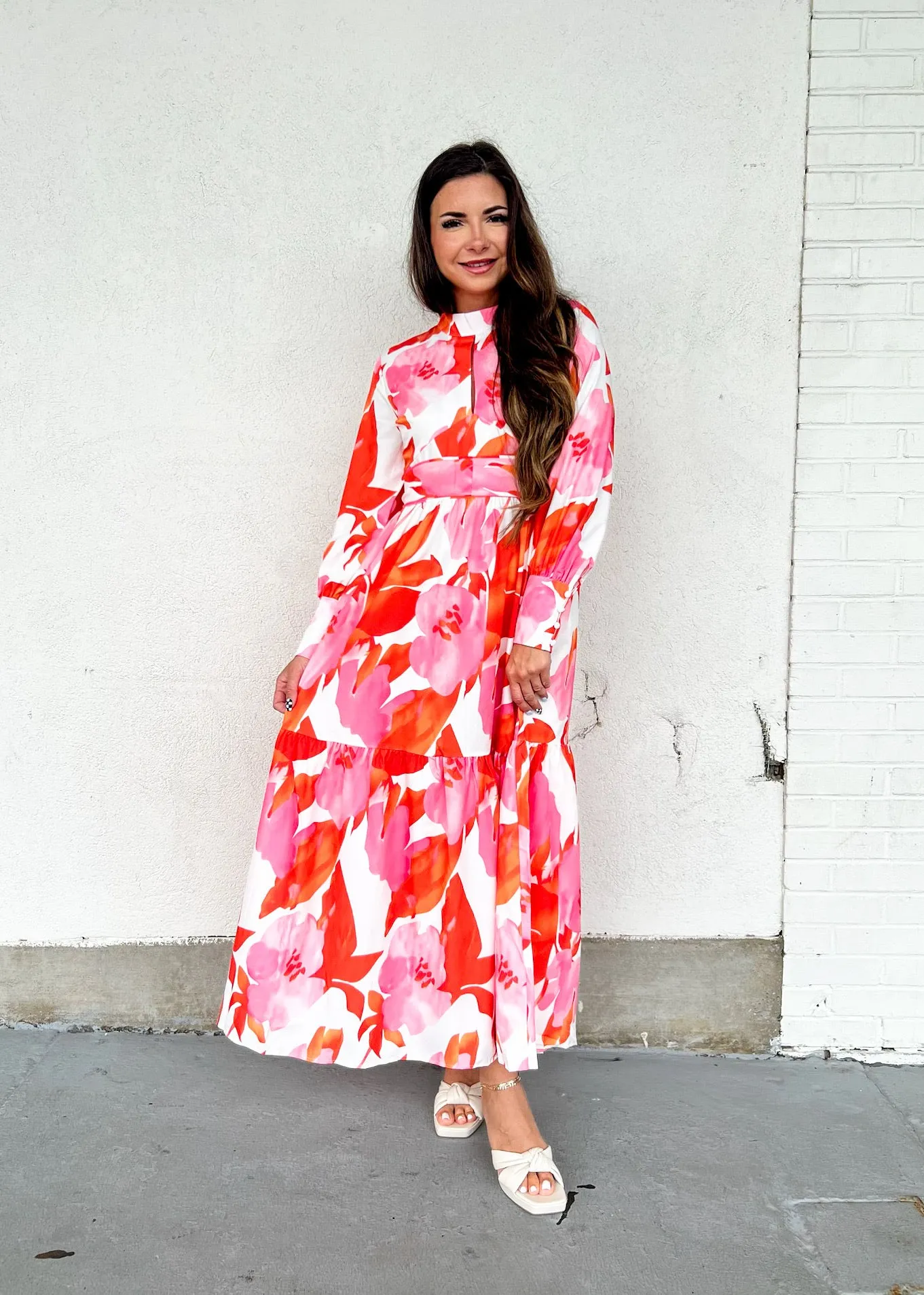 Cozy and Comfortable NINA FLORAL RADIANCE MAXI DRESS