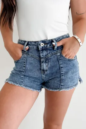 Hermione Frayed Very J Shorts (Denim) Breathable Waist