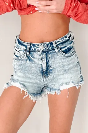 Archer High Rise Distressed Kancan Shorts (Medium) High Durability Blend