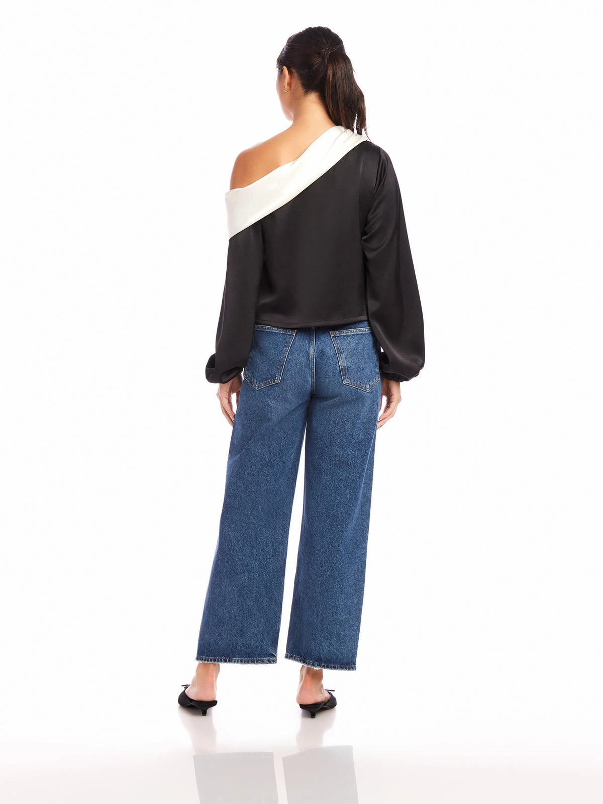 LayeredStyling Marisa One Shoulder Top in Black