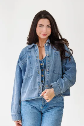 MARLEIGH DENIM JACKET VersatileNeckline