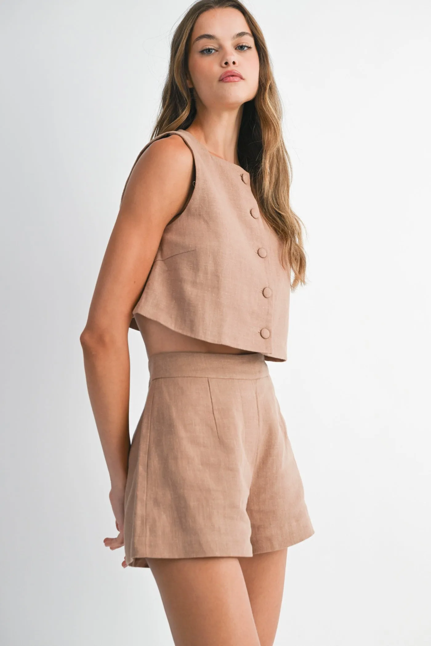 Stylish Design Stretchable Waistband MARRISA TAILORED SHORTS