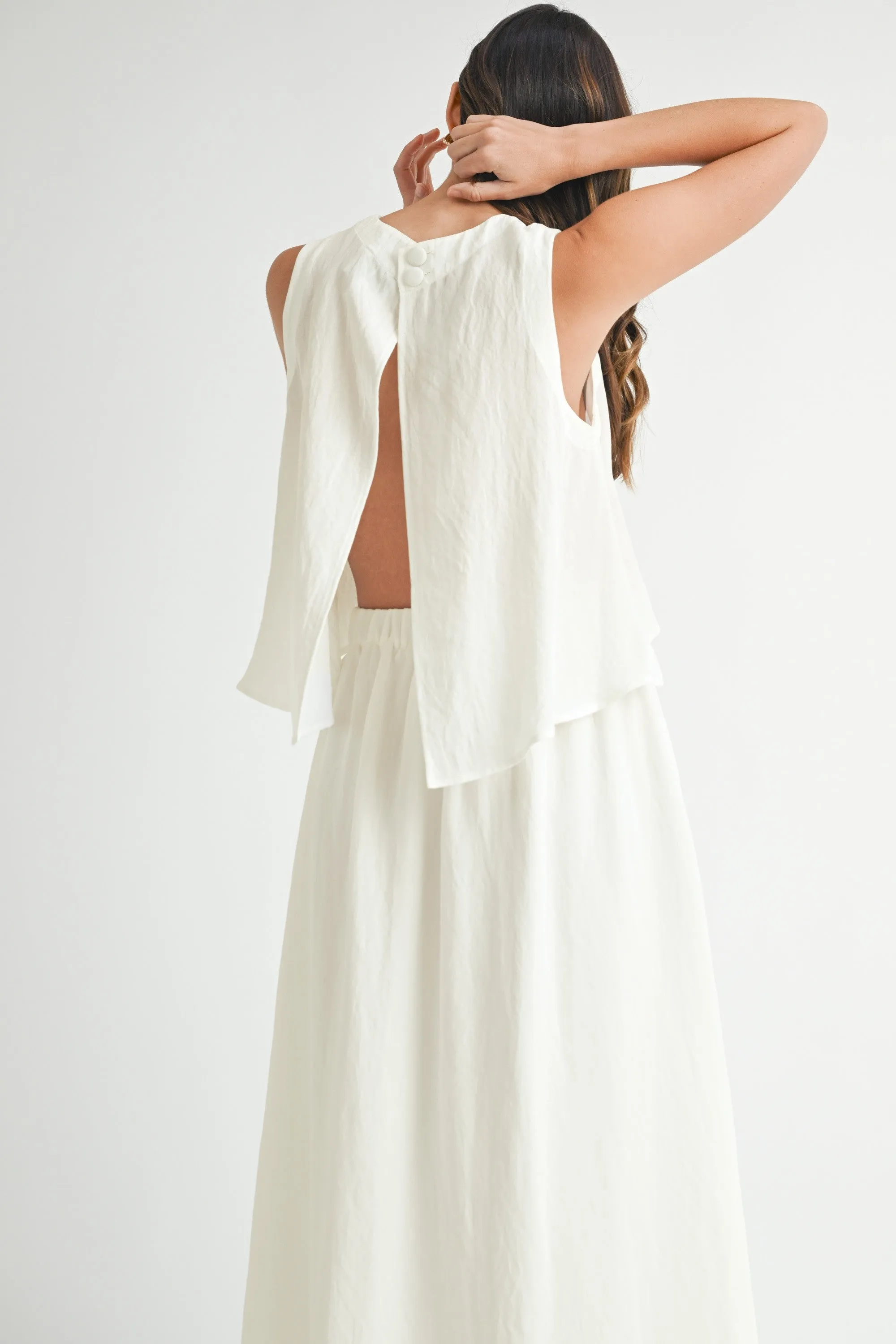 MARY WRINKLED FABRIC SWING TOP Moisture Wicking Fabric