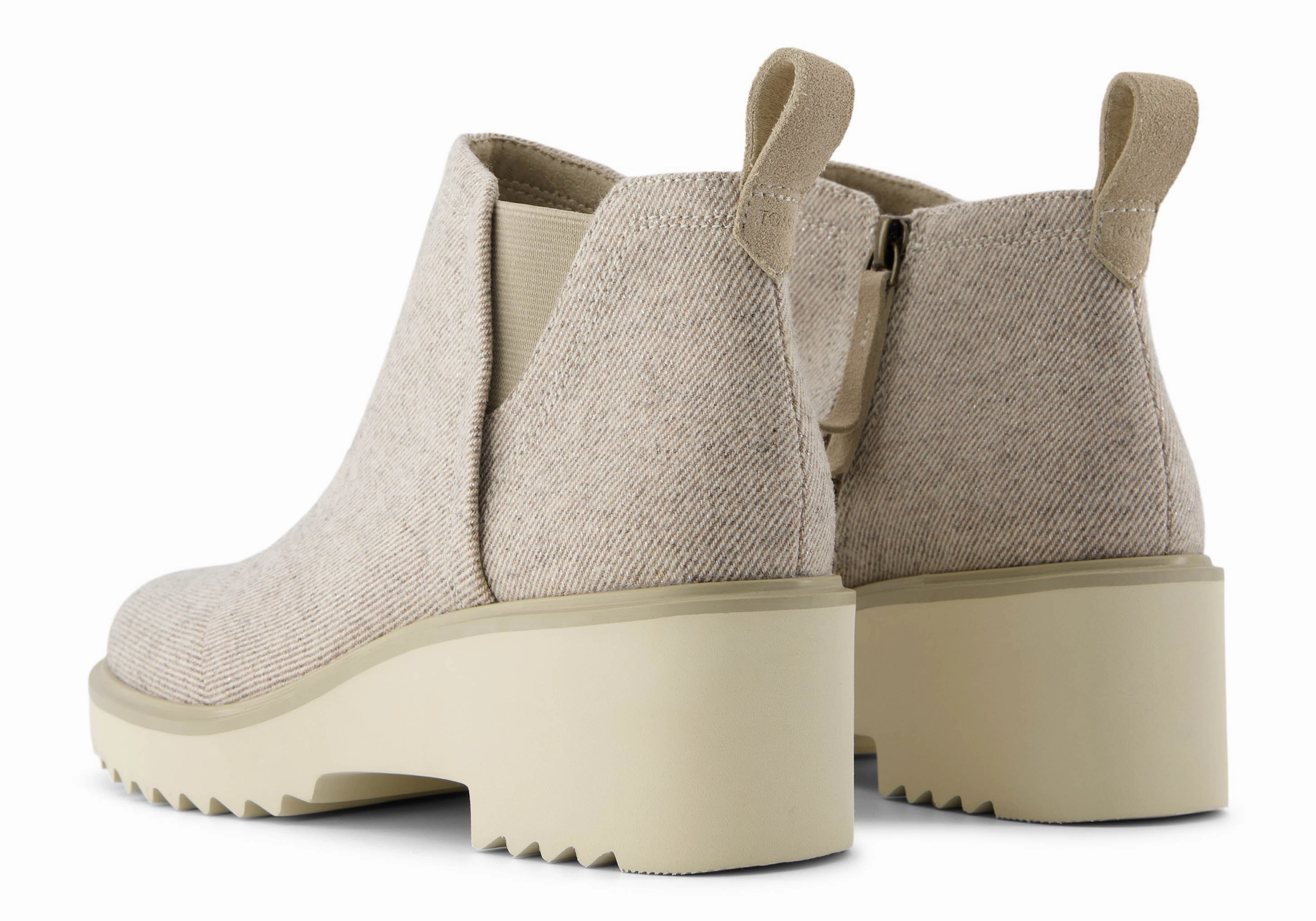 Maude Ankle Boot - Natural Shimmer Twill
