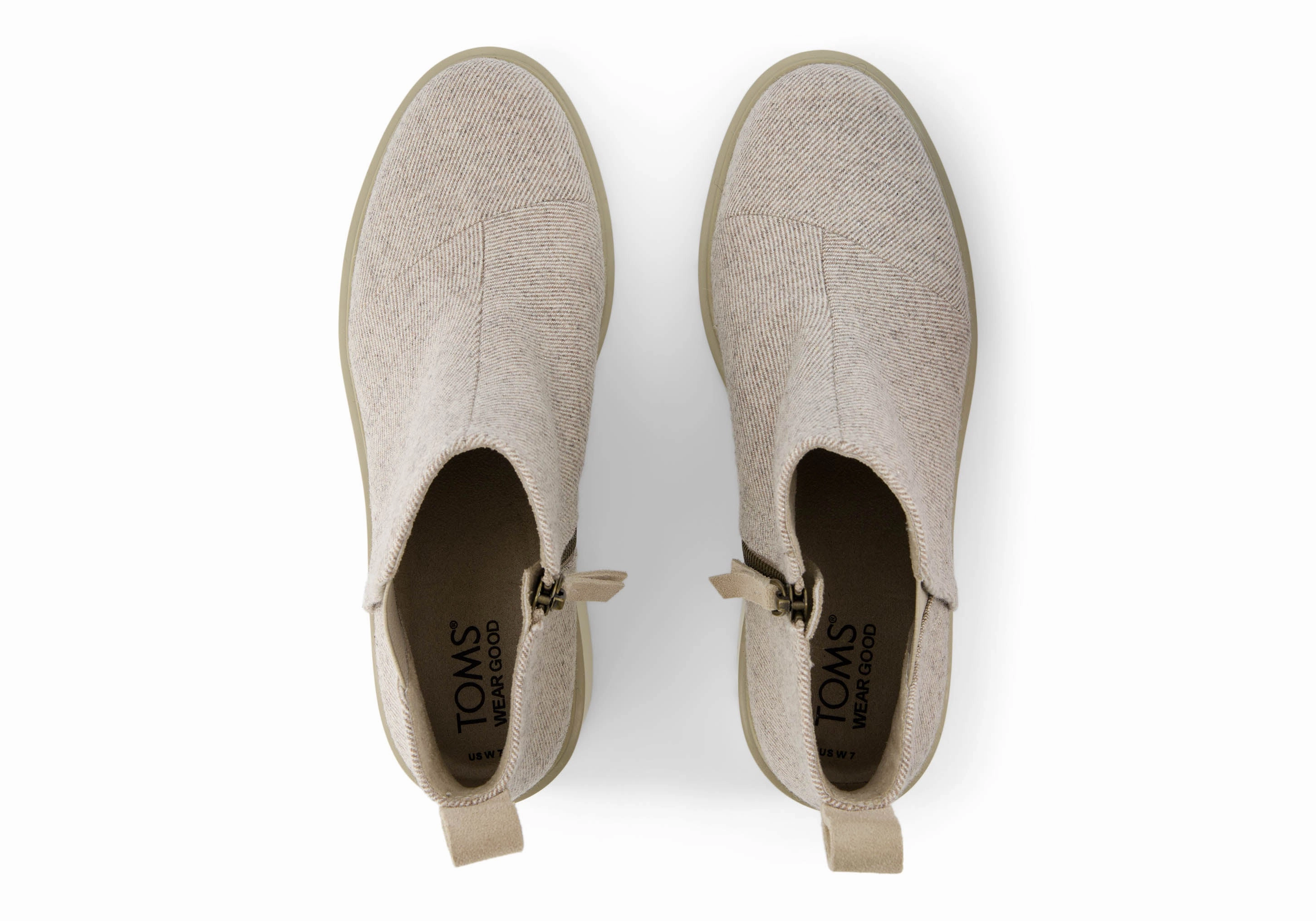 Maude Ankle Boot - Natural Shimmer Twill