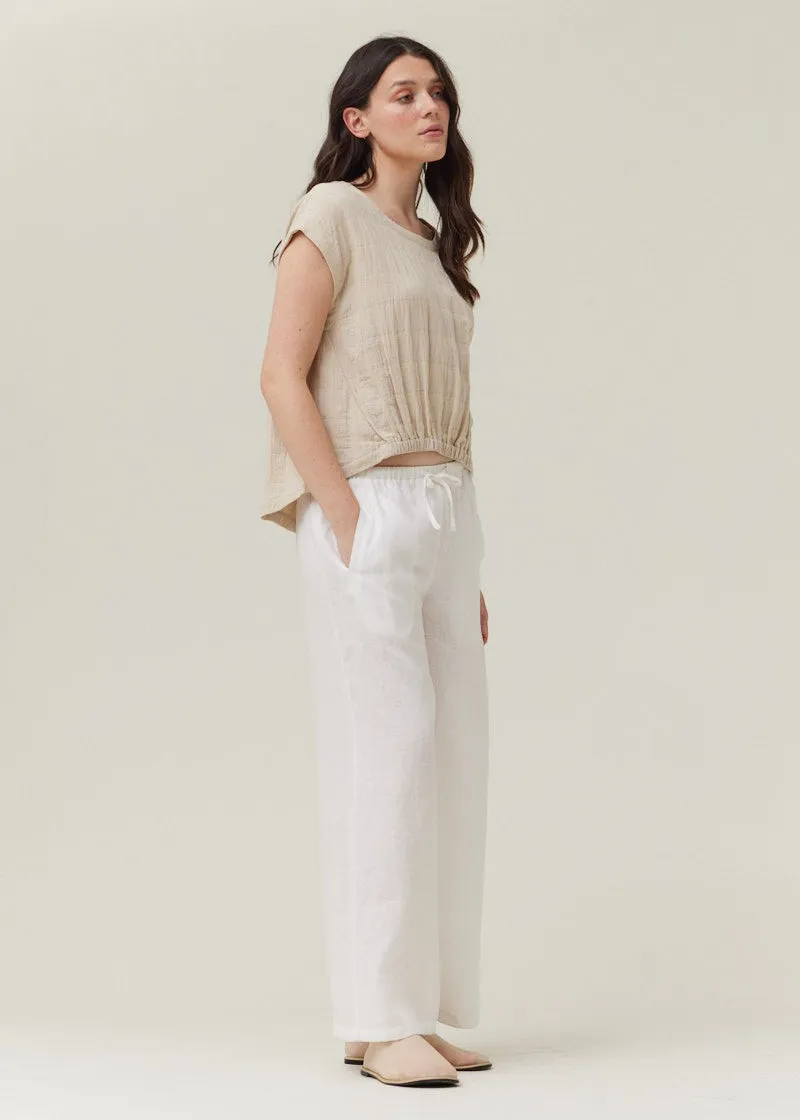 MEGAN GINGHAM GAUZE BLOUSE Brushed Interior