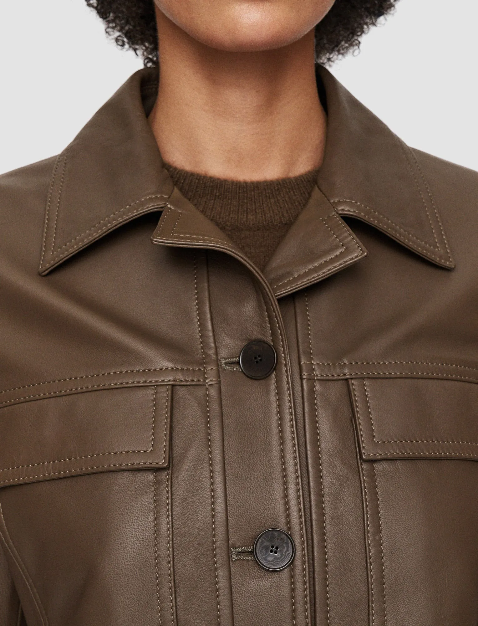 Internal Security Pocket Nappa Leather Salvador Jacket