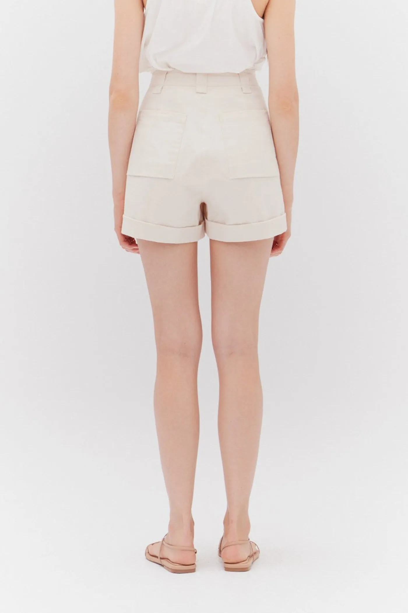 MARJORIE TWILL MID-RISE SHORTS Sport Flex Fit